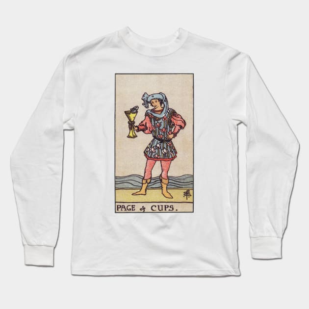 PAGE OF CUPS Long Sleeve T-Shirt by WAITE-SMITH VINTAGE ART